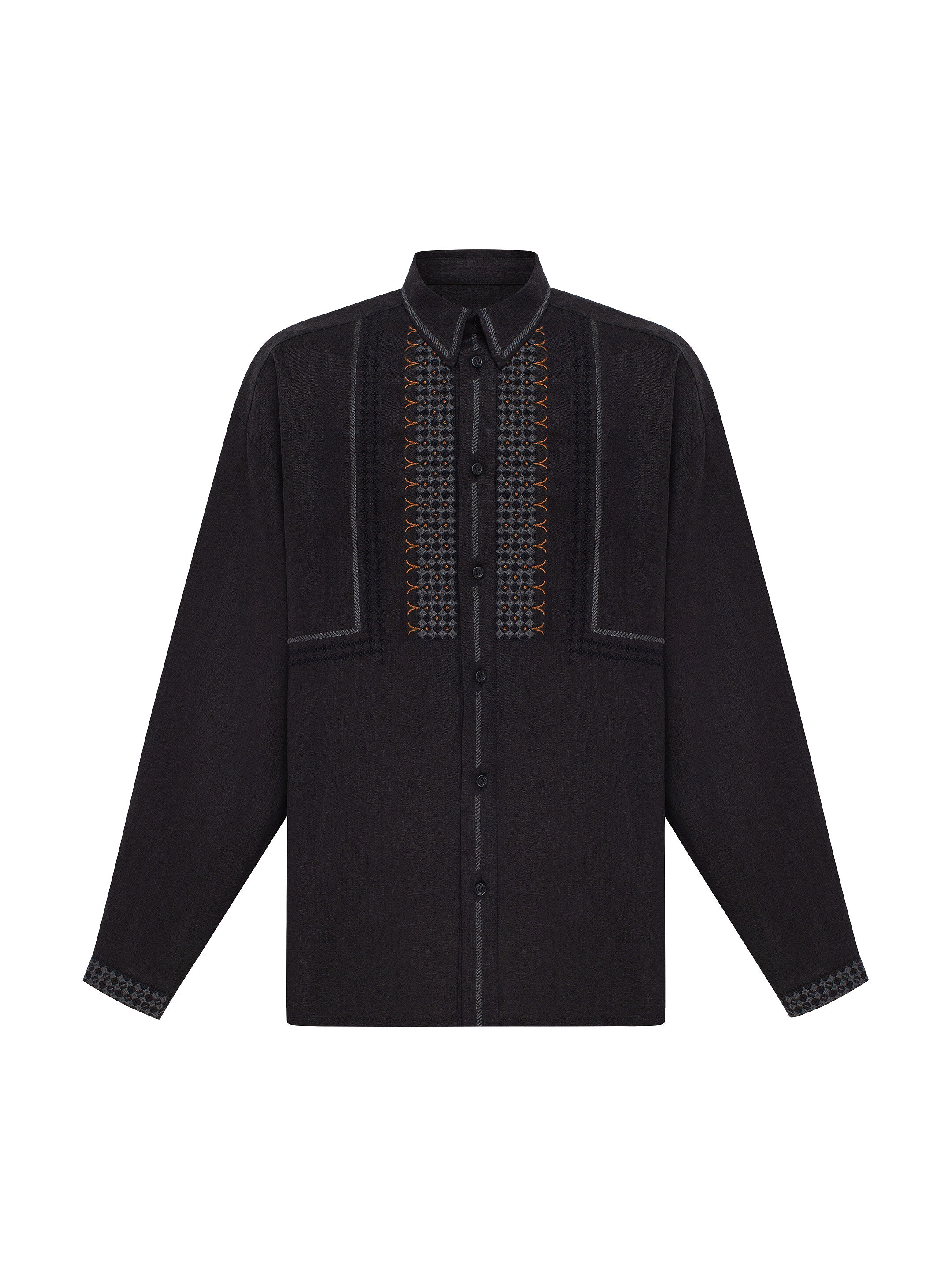 Men's Black Linen "Serpen" Shirt choose
