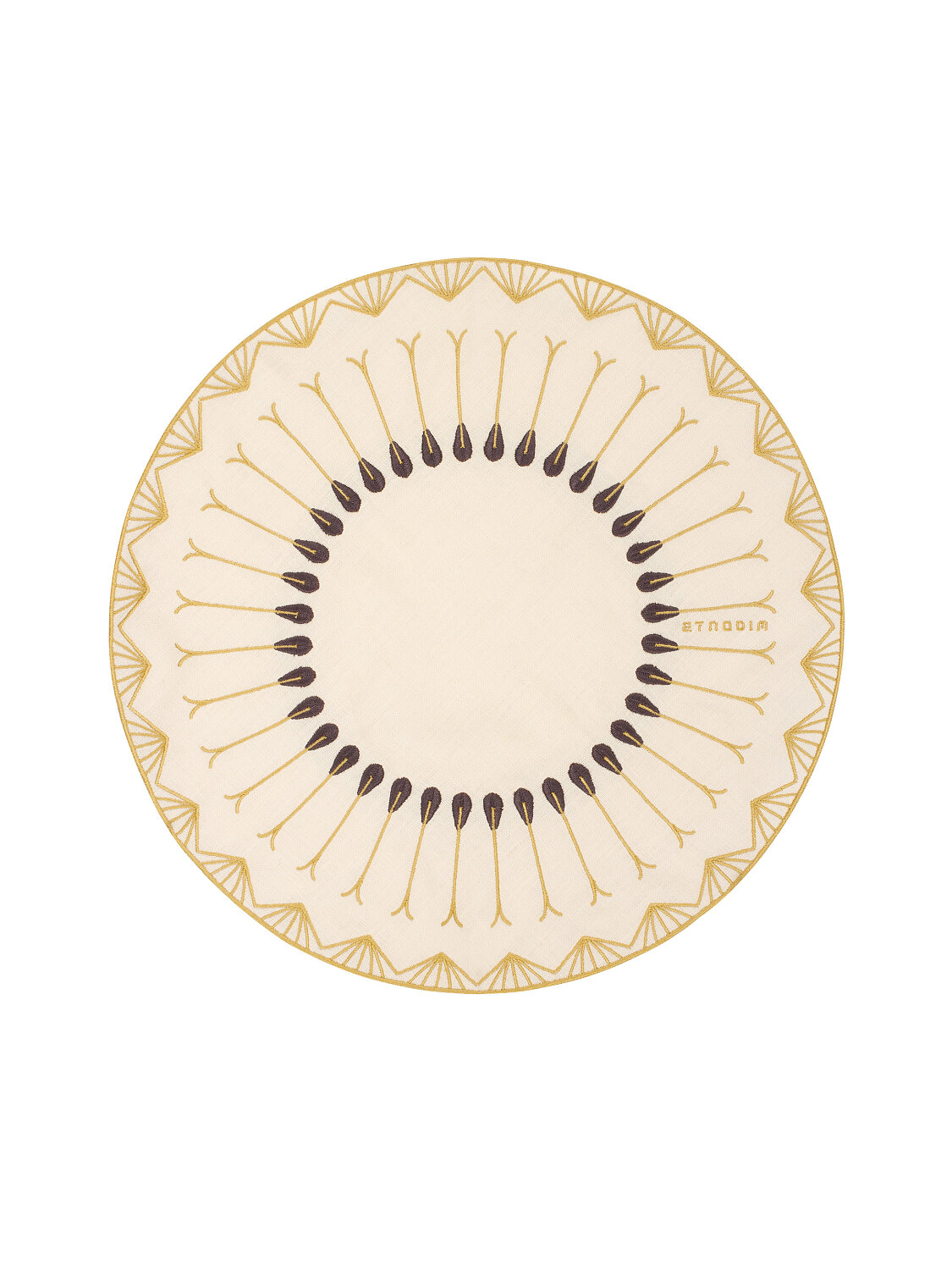 Embroidered Linen "Sontsetsvit" Table Napkin
