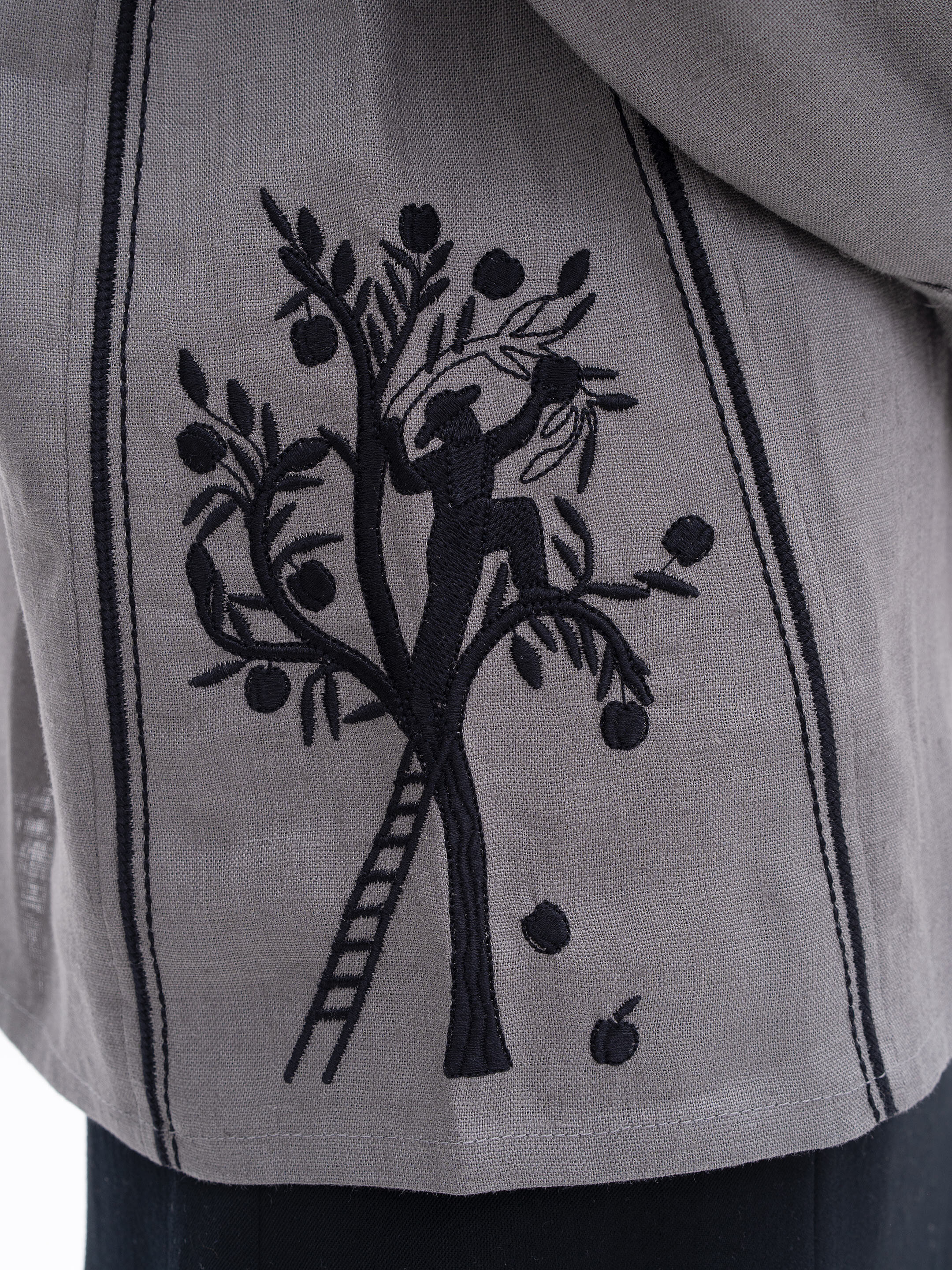 “Career Ladder” embroidered shirt in grey in Ukraine