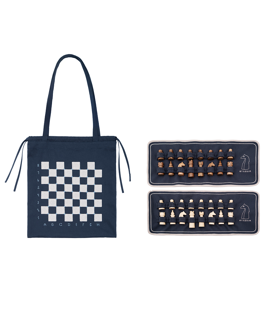 Etnodim chess set in navy blue packaging [0]