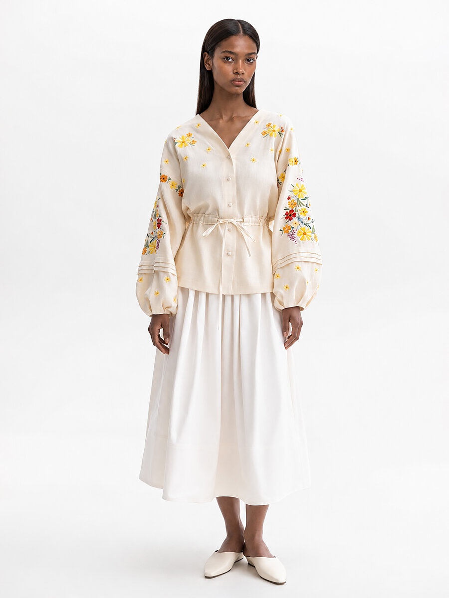 Light linen embroidery blouse Budzhak [0]