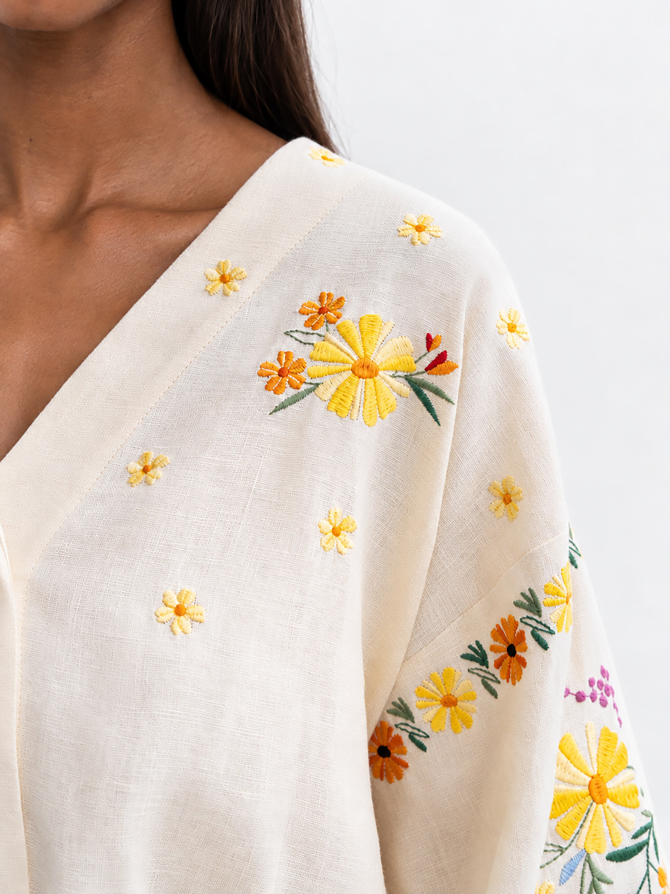 Light linen embroidery blouse Budzhak in Ukraine