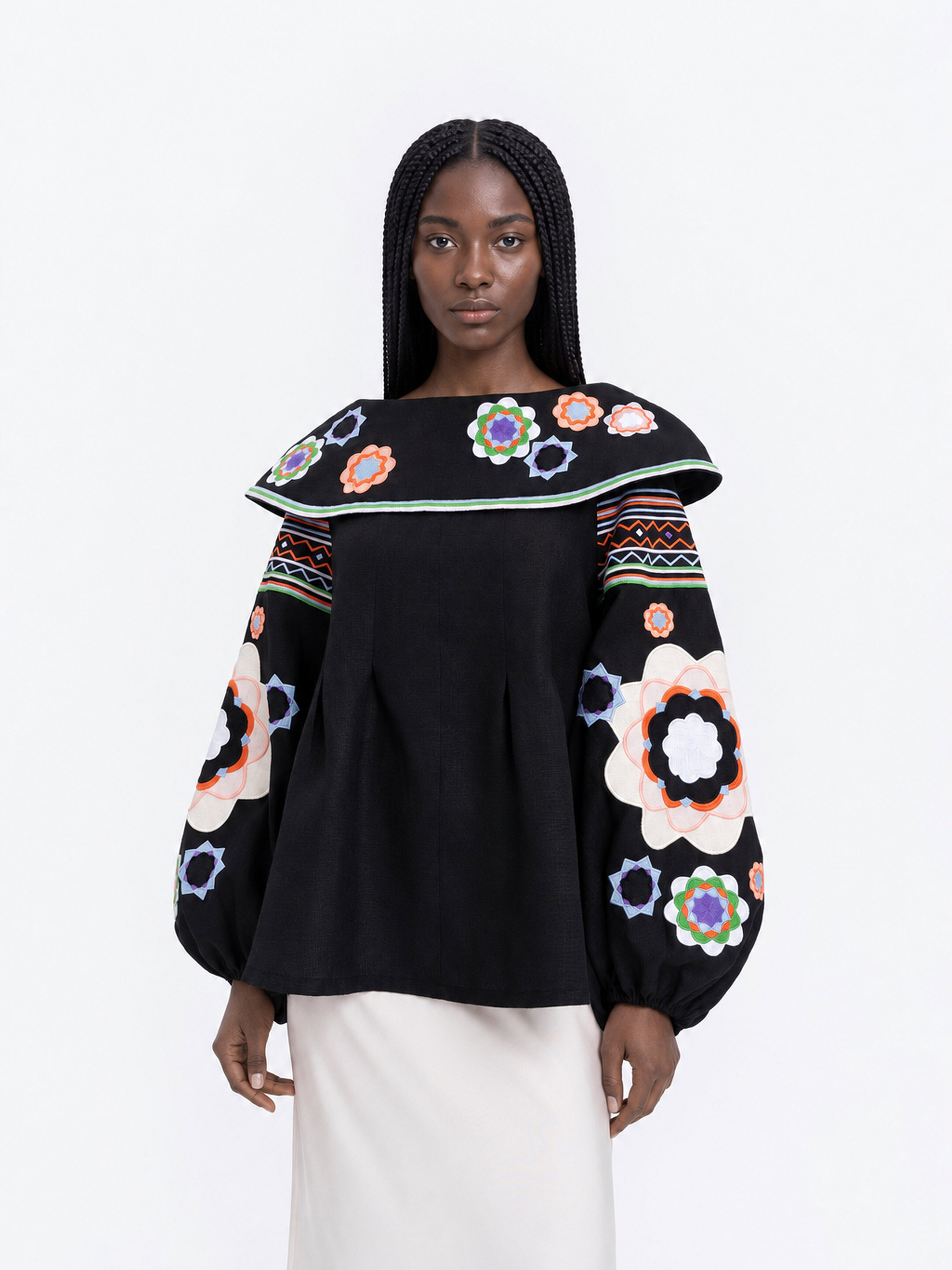Embroidered Shirt "Black Kvitka" Buy