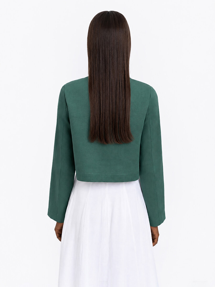 Linen embroidered jacket with ties  “Lakitka” [0]