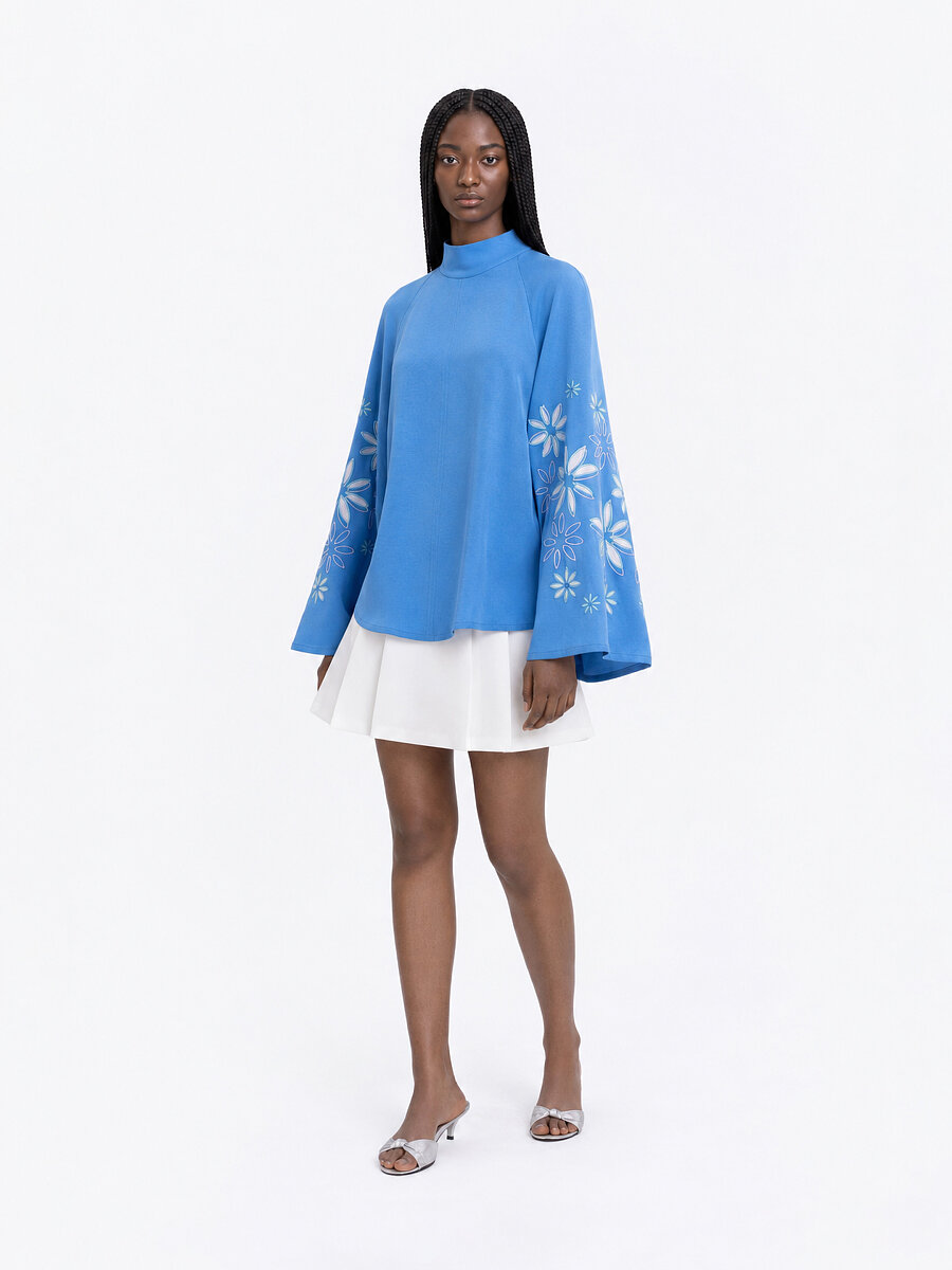 Blue‑coloured lightweight shirt  “Voloshka” [0]
