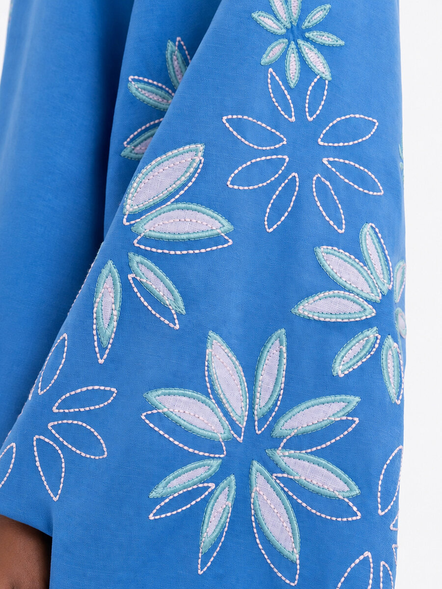 Blue‑coloured lightweight shirt  “Voloshka” [0]
