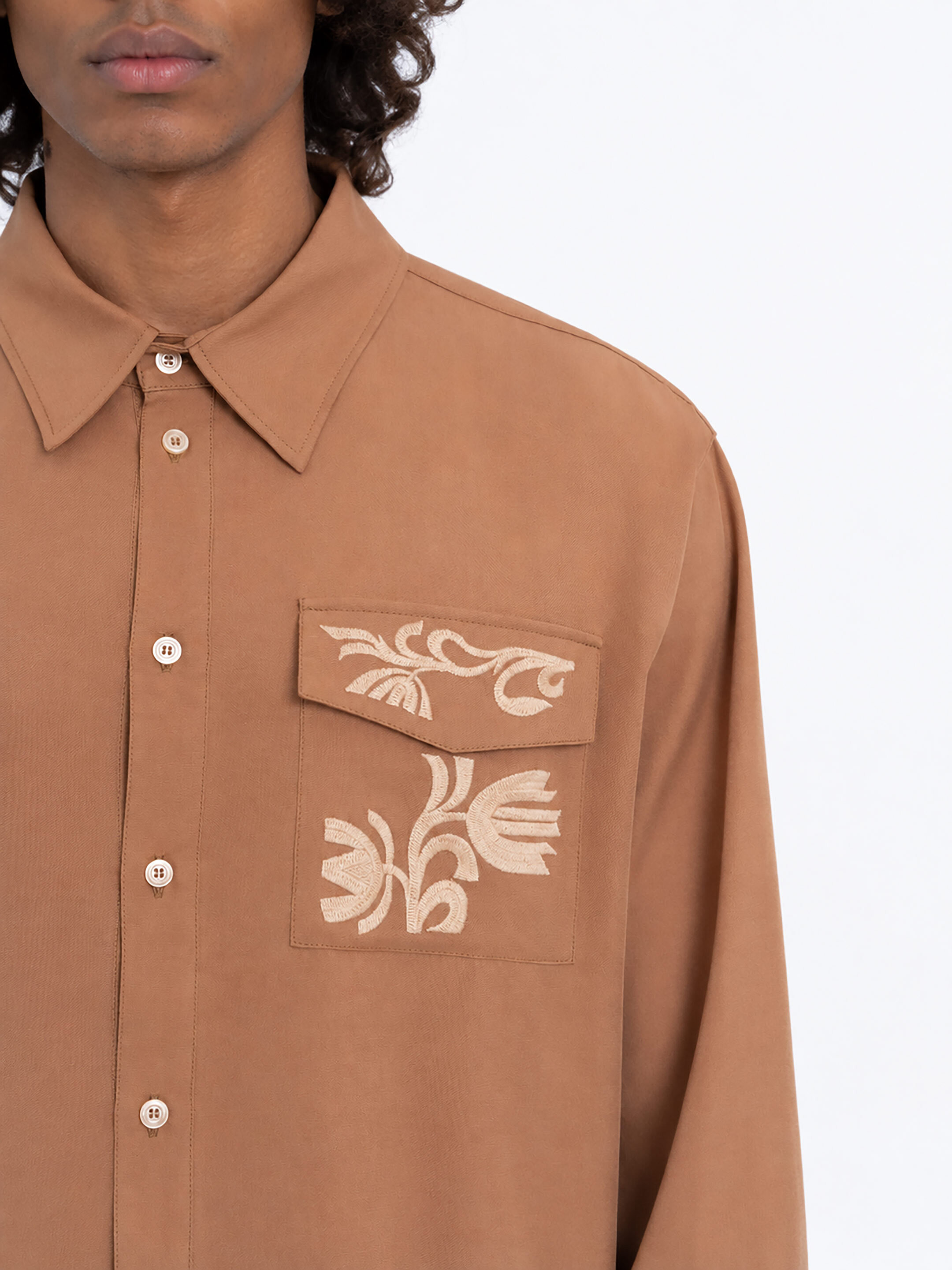 Light Embroidered Shirt "Khvylia sandy" in Ukraine