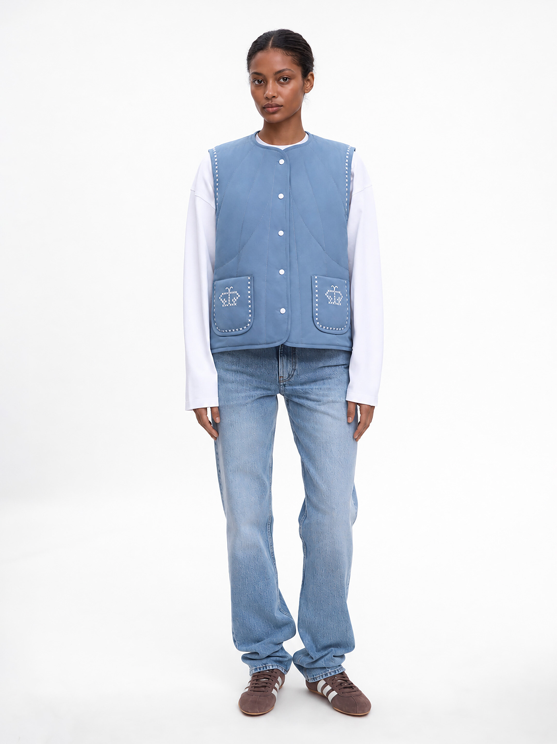 Blue vest “Metelychka” in Ukraine
