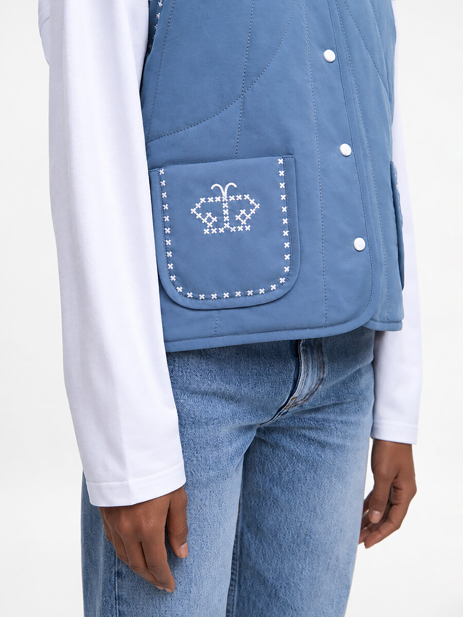 Blue vest “Metelychka” [0]