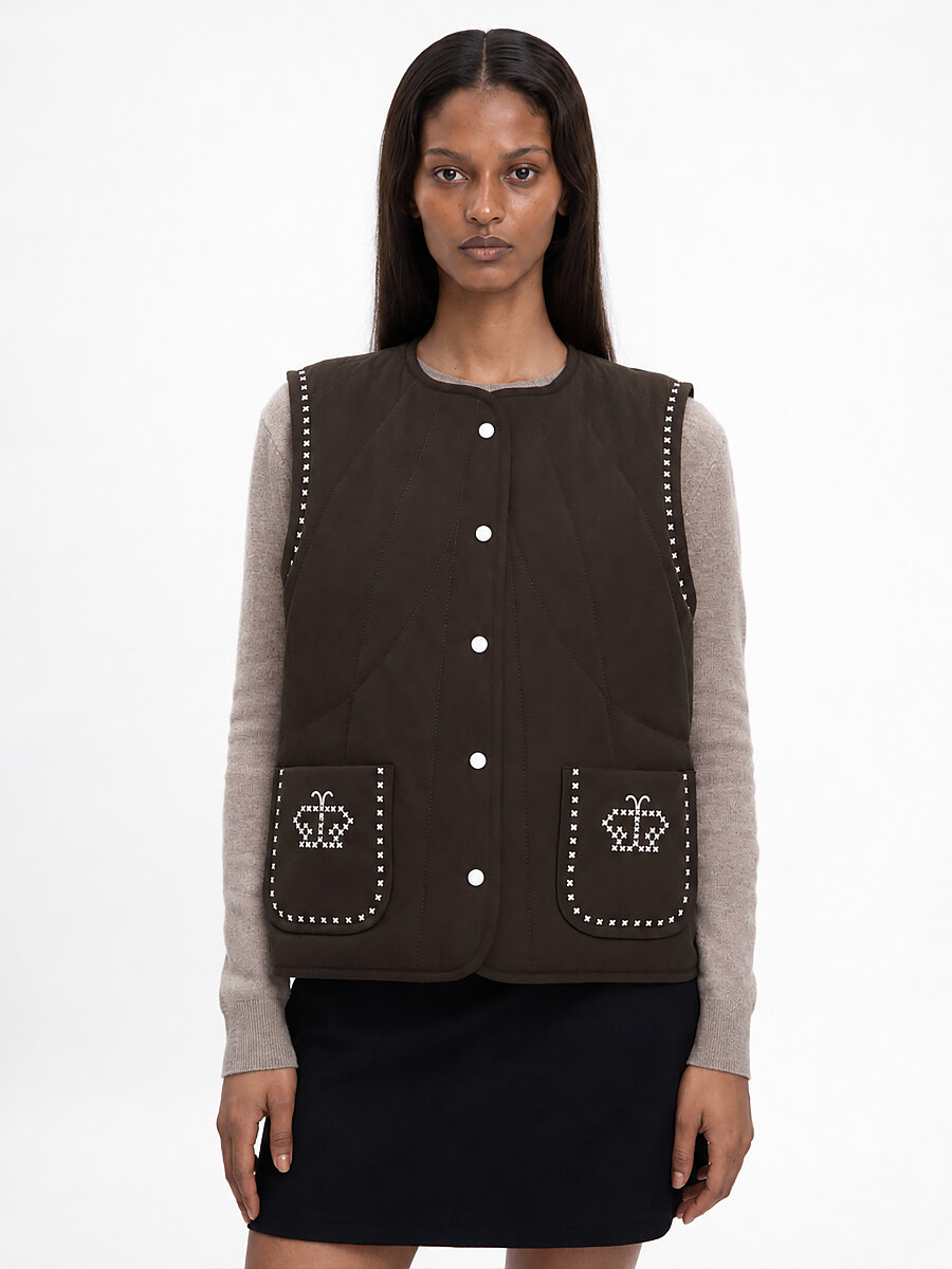 Dark-brown vest “Kryltse” [0]