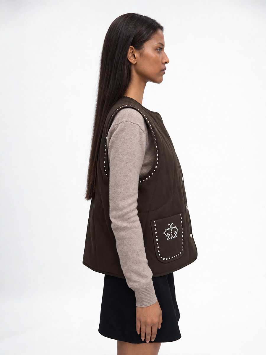 Dark-brown vest “Kryltse” [0]