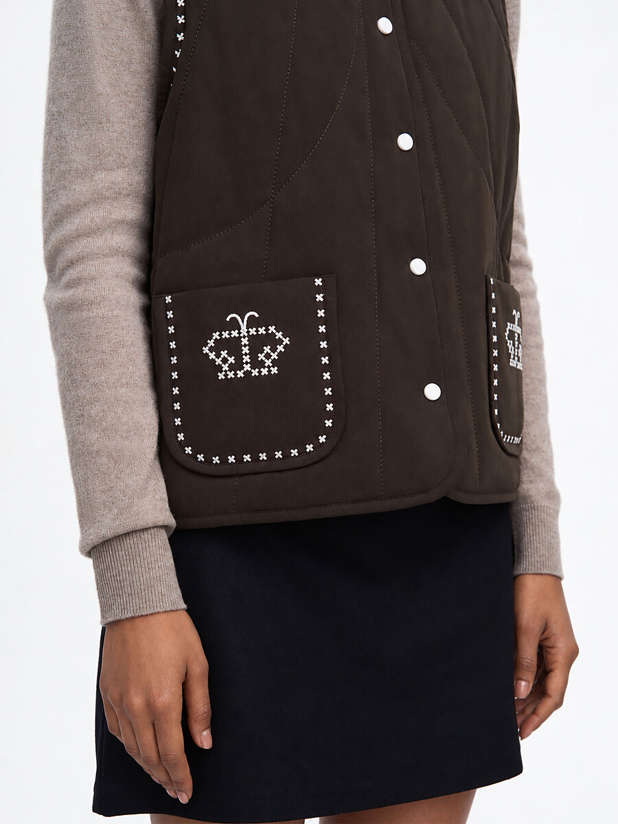 Dark-brown vest “Kryltse” [0]