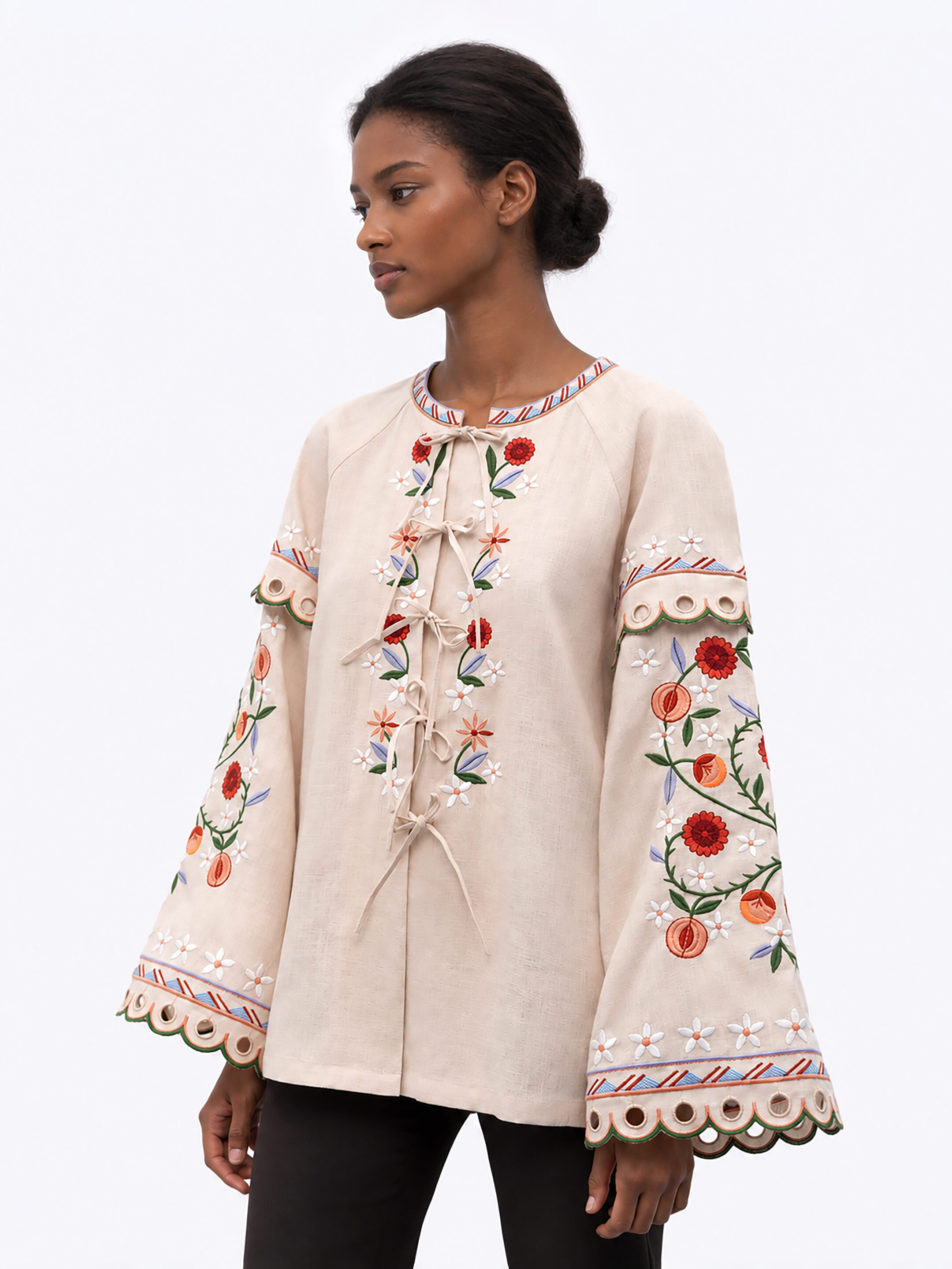 Women's embroidered blouse "Apricot" cheap