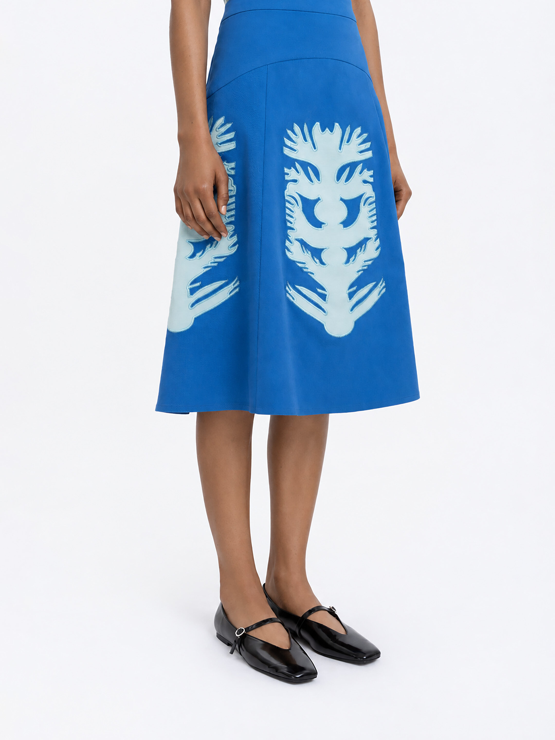 Blue‑coloured lightweight skirt  “Lapis” cheap