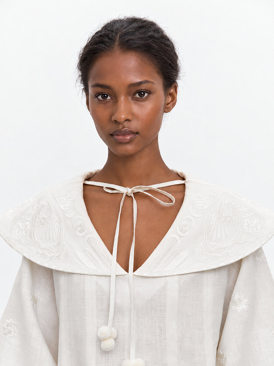 Milk white blouse Butterfly [0]