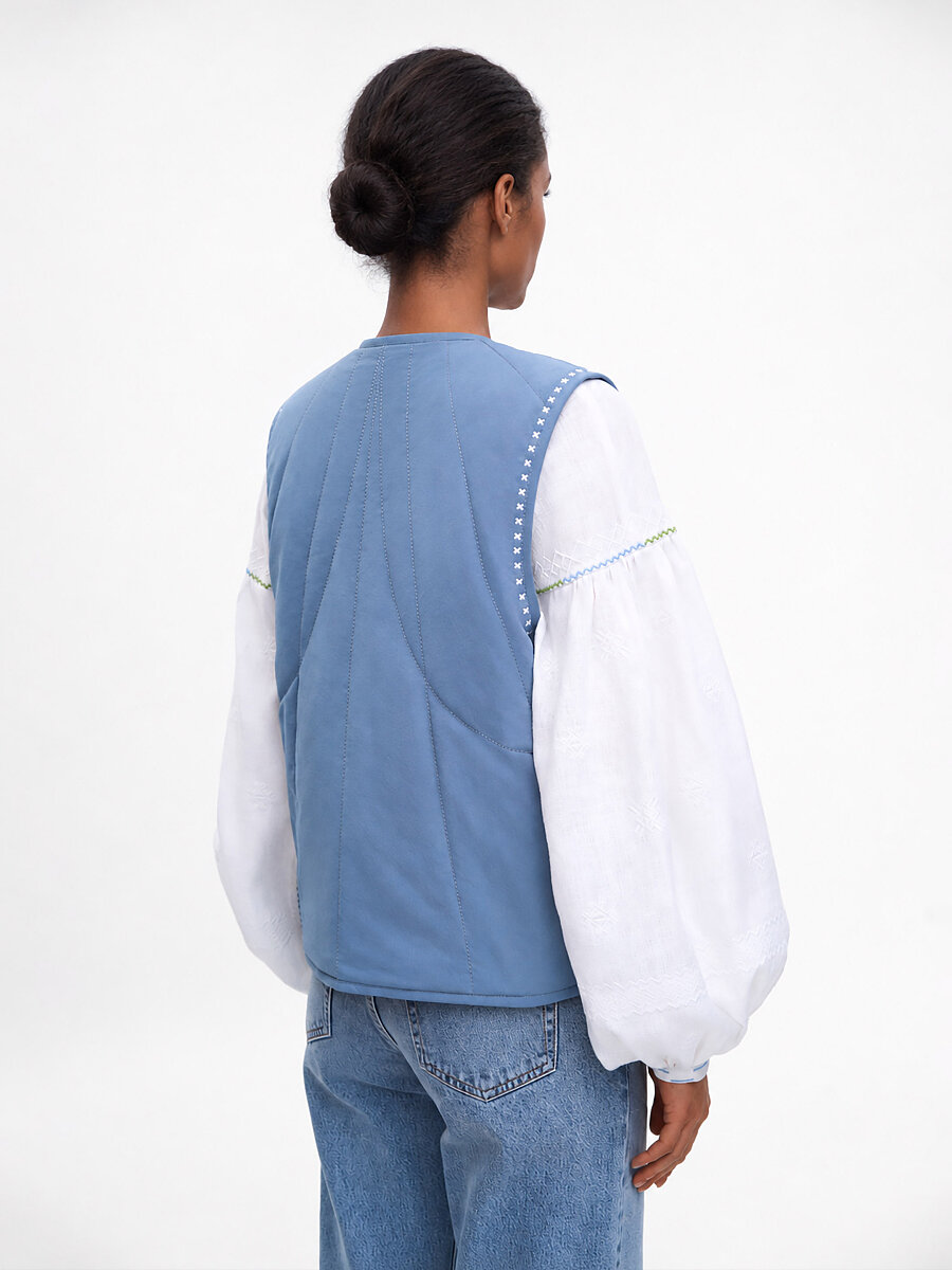 Blue vest “Metelychka” [0]