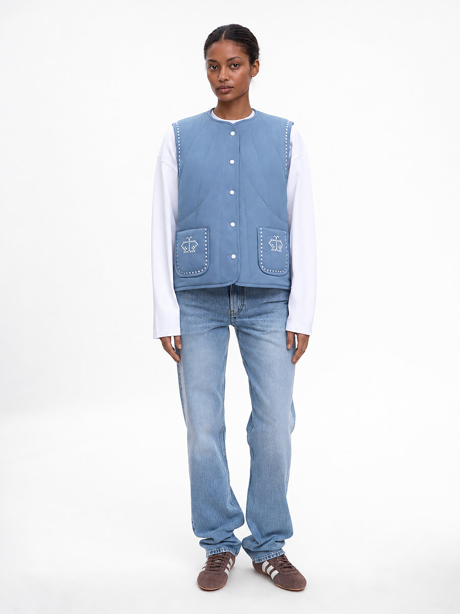 Blue vest “Metelychka” [0]
