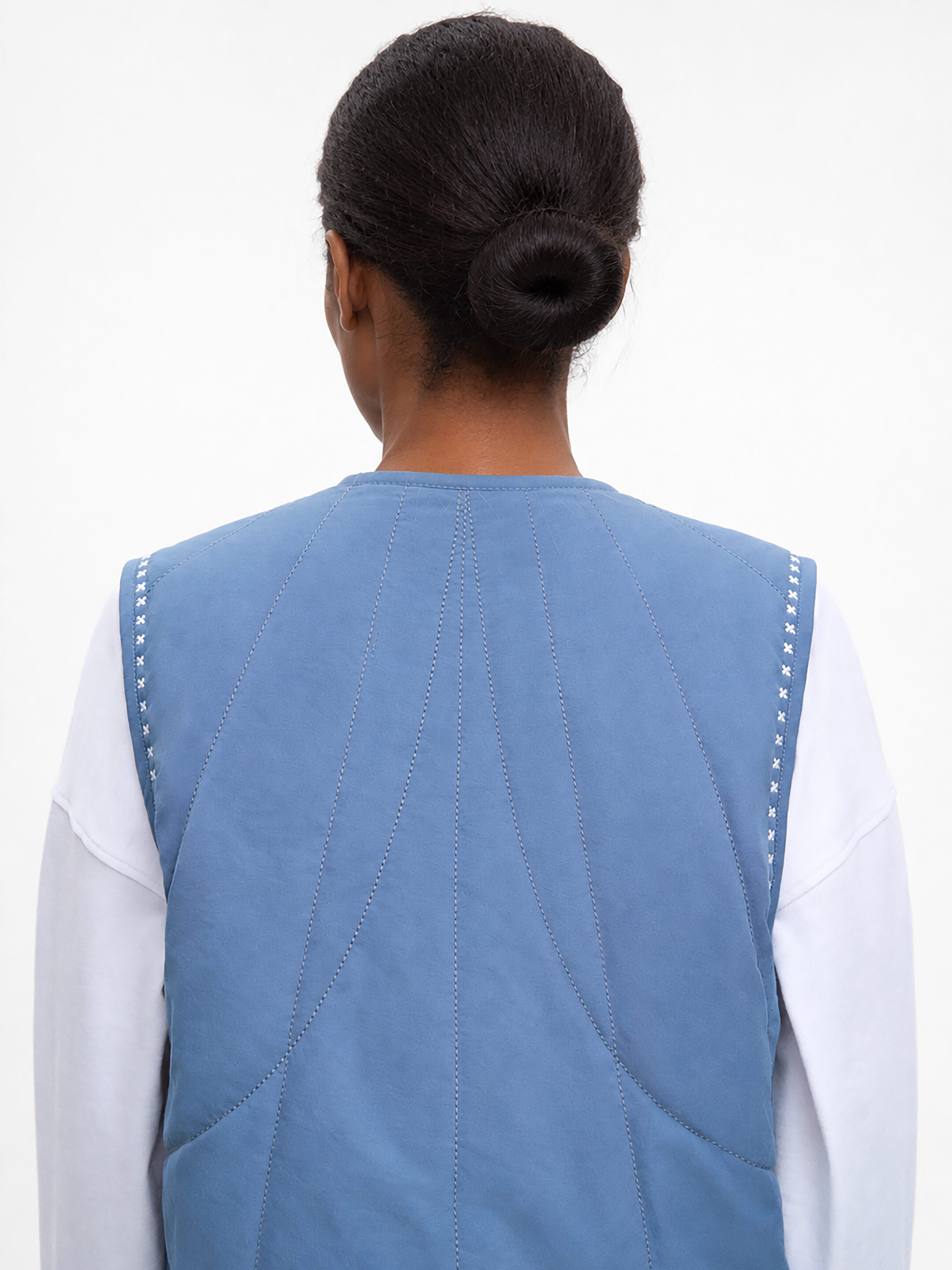Blue vest “Metelychka” ціна