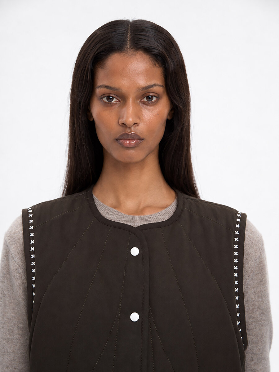 Dark-brown vest “Kryltse” [0]