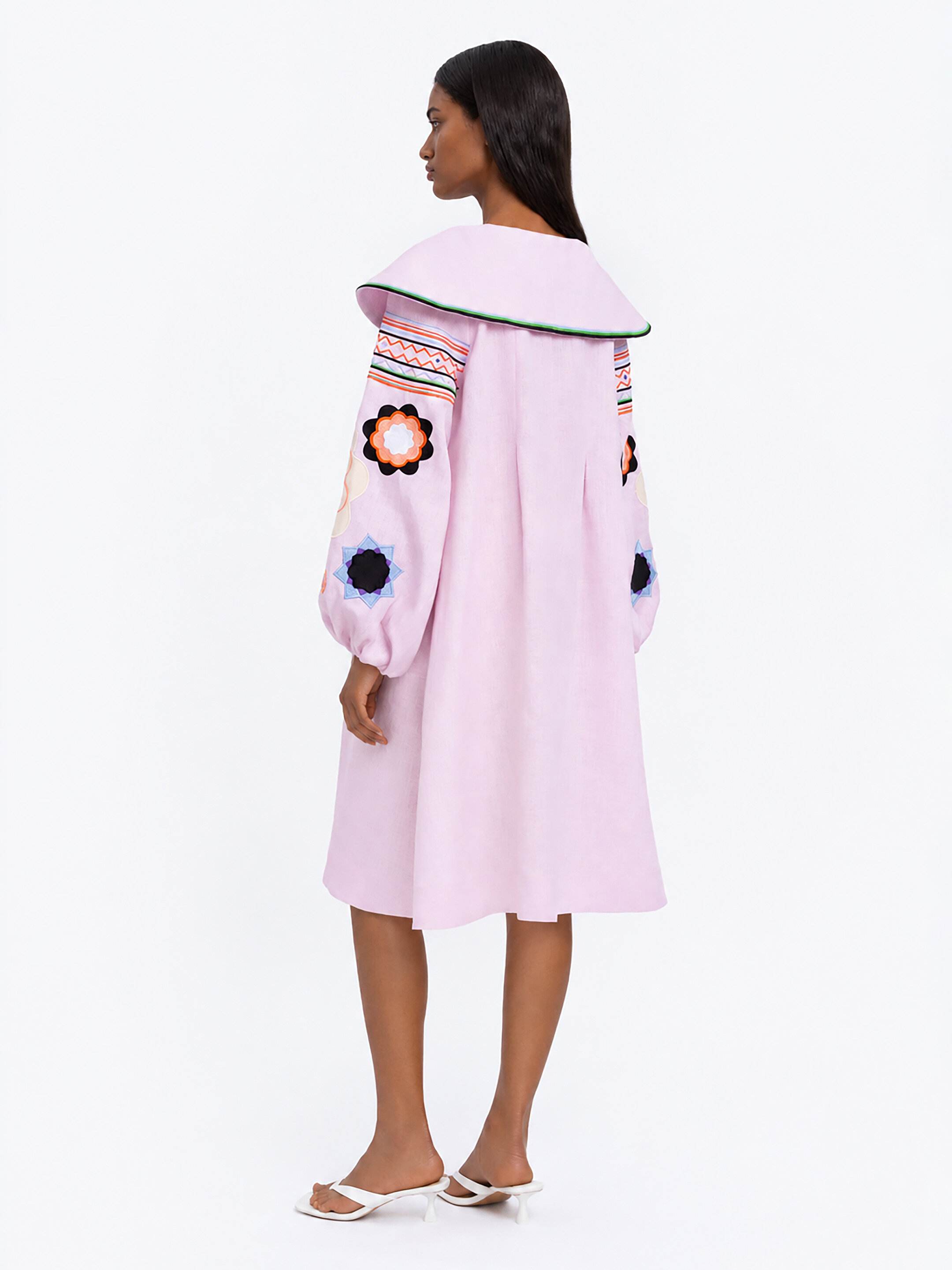 Embroidered dress with botanical motif  “Blush” ціна