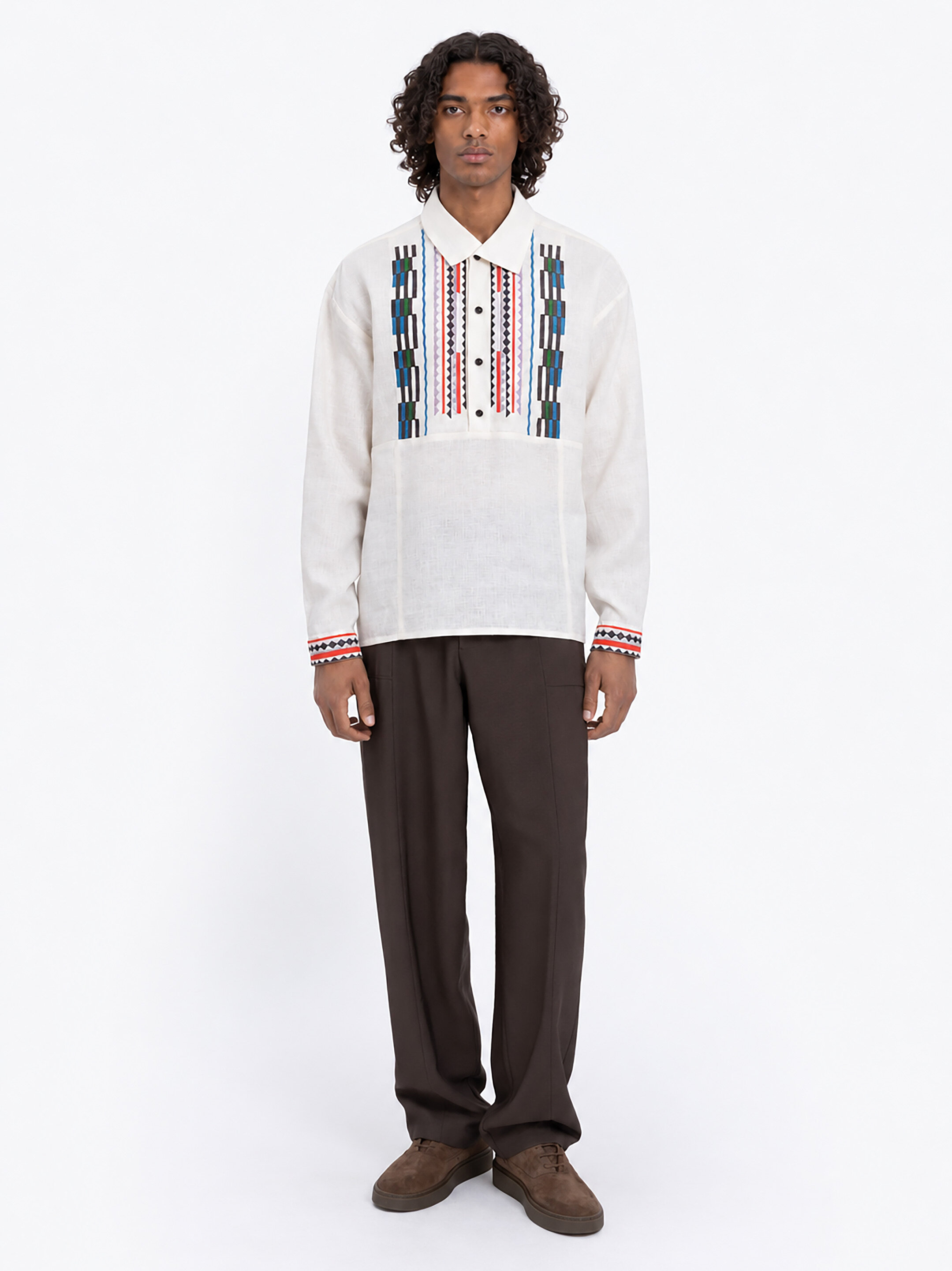 Men’s embroidered shirt  “Turf” cheap