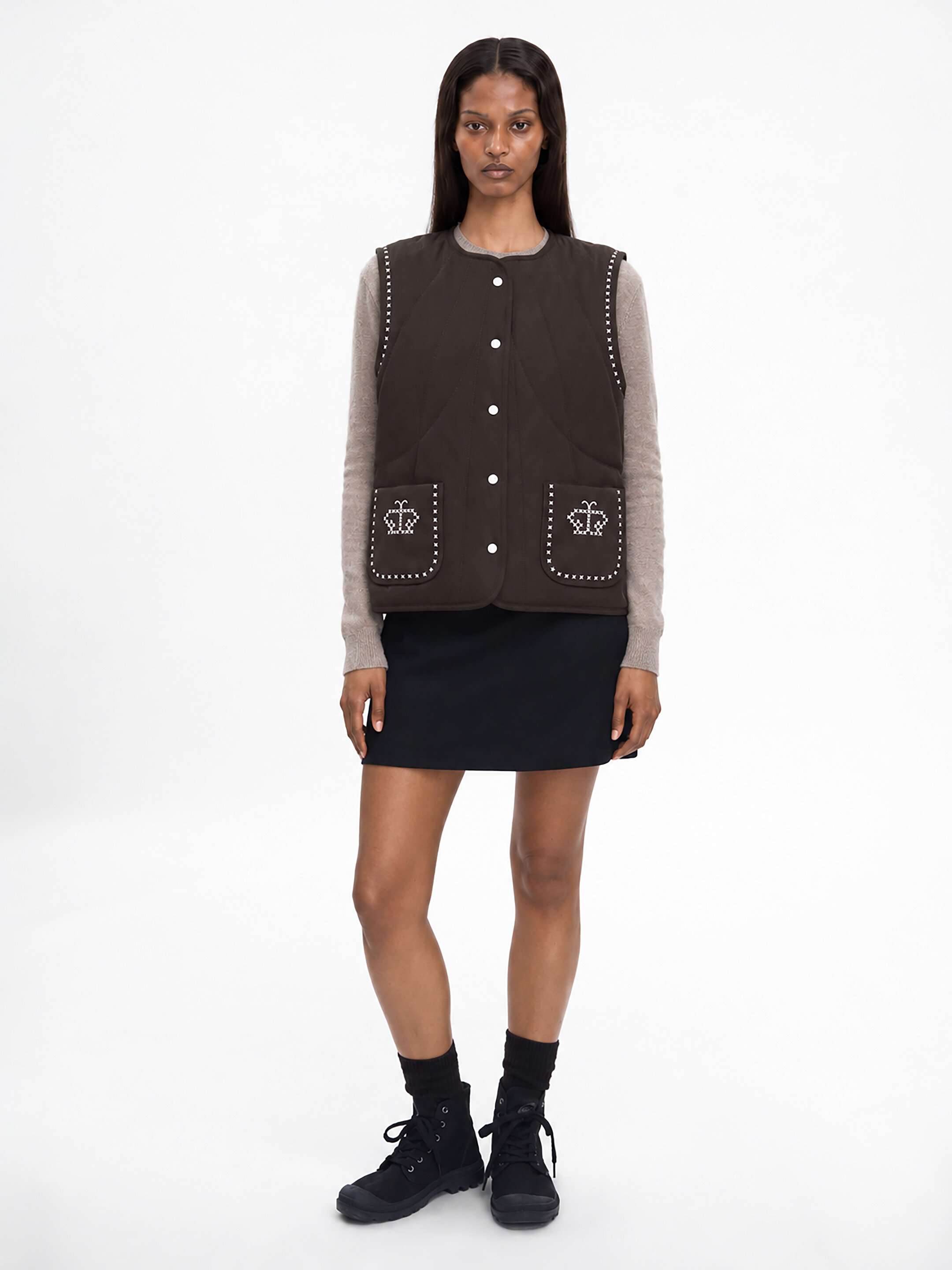 Dark-brown vest “Kryltse” Buy