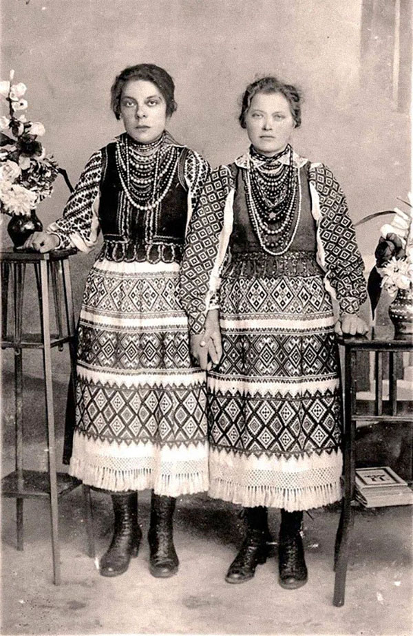 Two Women. Brodky Village, Lviv Region. 1930s, Opillia.